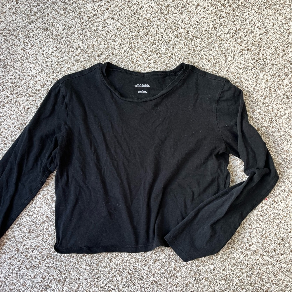 Wild Fable Black Long Sleeve Top
